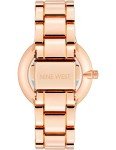 Nine West Women's Japanese Quartz Dress Watch with Metal Strap, Rose Gold, 14 (Model: NW/2098PKRG)