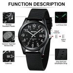 LN LENQIN Mens Watches Analog Quartz Sports Unisex Watch 30M Waterproof Nurse Watches for Men Women Nurse Medical Professionals-Military Time with Second Hand Glowing Easy to Read Dial Wrist Watch…
