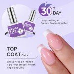 btartboxnails XCOATTIPS French Protecting DUO builder gel and top coat set to Protect French XCOATTIPS, No More French Tips Area chipping