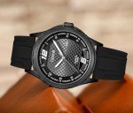 AIYISHI Analog Watches for Men,Easy Read Waterproof Sport Casual Classic Fashion Silicone Analog Quartz Big Face Dress Wrist Watch (G695 Black)