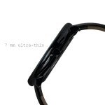 Mens Watches Ultra-Thin Minimalist Waterproof-Fashion Wrist Watch for Men Unisex Dress with Leather Band-Black Hands （Brown Leather）