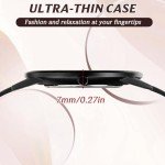 Mens Watches Ultra-Thin Minimalist Waterproof-Fashion Wrist Watch for Men Unisex Dress with Leather Band-Black Hands （Brown Leather）