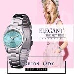 cofuo Women Lady Dress Analog Quartz Watch with Stainless Steel Band, Simple Design Easy Reader Wrist Fashion Waterproof Water Rsistant Watches Luminous Noctilucent Wristwatch Silver Blue - Best Gift