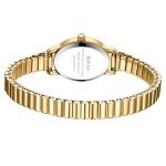 BOFAN Small Gold Watches for Women Easy Read Ladies Quartz Wrist Watches with Gold Stainless Steel Expansion Band,Waterproof.（6.10in-6.89in）