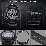CakCity Mens Sports Watches Military Classic Stopwatch Large Dial Electronic LED Backlight Wristwatch 50M Waterproof Digital Watch for Mens with Large Number