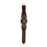 Fossil Men's Coachman Quartz Stainless Steel and Leather Chronograph Watch, Color: Silver, Brown (Model: CH2891)
