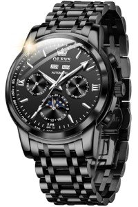 OLEVS Mens Automatic Watches Self Winding Mechanical Dress Wrist Watch Multifunction Calendar Waterproof Luminous