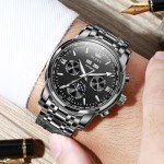 OLEVS Mens Automatic Watches Self Winding Mechanical Dress Wrist Watch Multifunction Calendar Waterproof Luminous