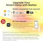 Linkind Matter Smart Plug, Work with Apple Home, Siri, Alexa, Google Home, SmartThings, Smart Outlet 15A/1800W Max, Smart Home Automation, APP Remote Control,Timer&Schedule, 2.4G Wi-Fi Only, 2 Pack
