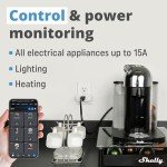 Shelly Plus Plug US | WiFi & Bluetooth Operated Smart Plug with Power Measurement | Home Automation | iOS Android App | Alexa and Google Home Compatible | Monitor Appliances | Remote Control
