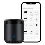 Broadlink WiFi Smart Home Hub RM Mini 3 (2.4 GHz Wi-Fi Only) IR Automation Learning Universal Remote Control for TV Compatible with Alexa, Google Home, IFTTT