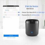 Broadlink WiFi Smart Home Hub RM Mini 3 (2.4 GHz Wi-Fi Only) IR Automation Learning Universal Remote Control for TV Compatible with Alexa, Google Home, IFTTT