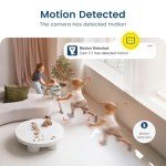 litokam Indoor Camera, Cameras for Home Security with Night Vision, Pet Camera with Phone App, 2K Indoor Security Camera, Motion Detection, 2-Way Audio, WiFi Home Camera, Baby Monitor Work with Alexa