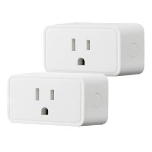 Amazon Basics Smart Plug, Works with Alexa Only, 2.4 GHz Wi-Fi, No Hub Required, 2-Pack, White