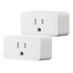 Amazon Basics Smart Plug, Works with Alexa Only, 2.4 GHz Wi-Fi, No Hub Required, 2-Pack, White