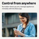 Amazon Basics Smart Plug, Works with Alexa Only, 2.4 GHz Wi-Fi, No Hub Required, 2-Pack, White