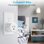 EIGHTREE Smart Plug, Smart Home WiFi Outlet Compatible with Alexa & Google Home, Smart Socket with Remote Control & Timer Function, 2.4GHz WiFi Only