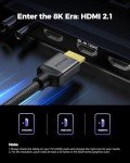 Silkland 8K HDMI eARC/ARC Cable 2.1, 3.3FT Certified Ultra High Speed HDMI® Cable [8K@60Hz, 4K@120Hz] Dolby Atmos Vision, 48Gbps, HDR, HDCP Compatible for Samsung/Vizio/SoundBar/Roku TV/BluRay