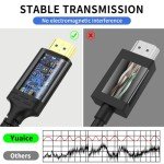 10K 8K HDMI Cable, 1.5FT, 3.3FT, 6.6FT, 10FT, 16FT, 20FT, 25FT Heavy Duty High-Speed Braided HDMI Cable, Professional HDMI Cord, 48Gbps, 4K@120Hz, 8K@60Hz, HDR, DTS:X, HDCP 2.2/2.3