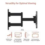Amazon Basics Full Motion Articulating TV Monitor Wall Mount for 26" to 55" TVs and Flat Panels up to 80 Lbs, Black