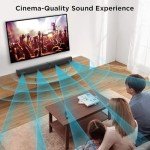 Assistrust Sound Bar, 90W Sound Bar for Smart TV, Bluetooth 5.0 Soundbar with Wired & Wireless Connect, Auto Volume Boost, ARC/Optical/AUX Cables & Remote, 2 in 1 Detachable Soundbar for TV