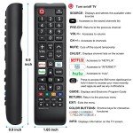 【Pack of 2】 New Universal Remote for All Samsung TV Remote, Replacement Compatible for All Samsung Smart TV, LED, LCD, HDTV, 3D, Series TV