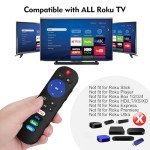 New Replace Universal Remote Compatible with TCL Roku TV, Hisense Roku TV, Onn Roku TV, Insignia Roku TV, Fit for Sharp/Element/Westinghouse/Philips/JVC/RCA/Hitachi and fit for Sanyo Roku TV