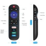 New Replace Universal Remote Compatible with TCL Roku TV, Hisense Roku TV, Onn Roku TV, Insignia Roku TV, Fit for Sharp/Element/Westinghouse/Philips/JVC/RCA/Hitachi and fit for Sanyo Roku TV