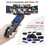 (Pack of 2) Replacement Remote Control Only for Roku TV, Compatible for TCL Roku/Hisense Roku/Onn Roku/Philips Roku Smart TVs(Not for Stick and Box)