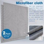 Screen Cleaner Spray 14oz (7oz x 2 Pack) - TV Screen Cleaner Spray and 2 Microfiber Cloths, Computer Screen Cleaner & Car Screen Cleaner for TV, Monitor, Laptop, MacBook, iPad and Electronic Devices