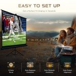 Aurzen EAZZE D1 Smart Projector with WiFi and Bluetooth, Netflix-Officially-Licensed, Auto Focus & Keystone, DoIby Audio, Zoom, Native 1080P Movie, Portable Outdoor Mini Projector, White