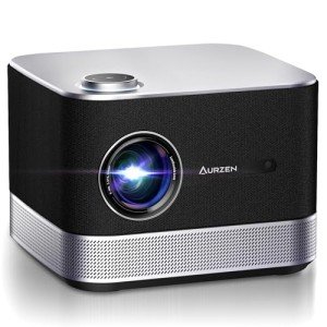 3-in-1 Projector 4K Supported, AURZEN BOOM 3 Smart Projector with WiFi and Bluetooth, 3D DoIby Audio & 36W Speakers, Auto Focus & Keystone, Netflix Official 500 ANSI Home Outdoor proyector, Black