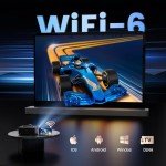 [Netflix-Licensed/Dolby Audio]Outdoor-Projector 4K with Wifi 6 and Bluetooth,ONOAYO 800ANSI Native 1080P Portable Projector,Built-in Netflix/YouTube/PrimeVideo, Electric Focus Keystone Smart Projector