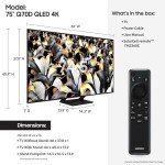 SAMSUNG 75-Inch Class QLED 4K Q70D Series Quantum HDR Smart TV with Object Tracking Sound Lite, Motion Xcelerator, Eye Comfort Mode, Gaming Hub, Alexa Built-in (QN75Q70D, 2024 Model)