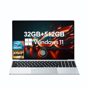VAIZMOYE 2024 Newset 15.6'' Laptop Windows 11, Dual Channel 32GB RAM 512GB SSD, 2.9GHz Intel Quad-Core Processor, Laptop Computer with 1080P IPS FHD Display, Webcam, HDMI, WiFi, Bluetooth, TF Card