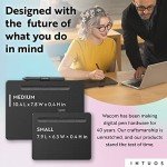 Wacom Intuos Medium Bluetooth Graphics Drawing Tablet, Portable for Teachers, Students and Creators, 4 Customizable ExpressKeys, Compatible with Chromebook Mac OS Android and Windows - Black