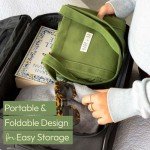 Large Canvas Tote Bag - Utility Tote with 2 Front Pockets and Laptop Sleeve, heavy-duty everyday tote for work or gym