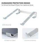 KYQEE Laptop Riser for Desk, Laptop Stand, Ergonomic Aluminum Computer Stand for Laptop, Ventilated Notebook Stand Compatible with Macbook Air Pro, Dell XPS, HP, More 11-17.3 Inches Work from Home