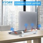 KYQEE Laptop Riser for Desk, Laptop Stand, Ergonomic Aluminum Computer Stand for Laptop, Ventilated Notebook Stand Compatible with Macbook Air Pro, Dell XPS, HP, More 11-17.3 Inches Work from Home