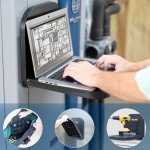 VIVO Magnetic Portable Laptop Workstation, Notebook/Tablet Shelf, Utility Platform, Hands-Free Compact Desk, Attaches to Flat Steel Surfaces, Black, DESK-MAG01