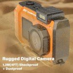 Tupsio 8K UHD Waterproof Shockproof Dual-Screen Camera
