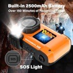 Tupsio 8K UHD Waterproof Shockproof Dual-Screen Camera