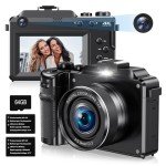 48MP Dual Lens 4K Vlogging Camera with Zoom