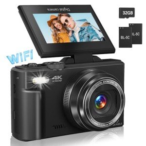 4K Vlogging Camera with 180° Flip Screen