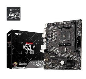 MSI A520M-A PRO Gaming Motherboard for Ryzen