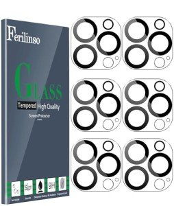 Ferilinso 6-Pack iPhone 14/15 Pro Lens Protectors