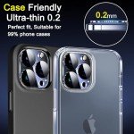 Ferilinso 6-Pack iPhone 14/15 Pro Lens Protectors