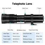 JINTU 420-800mm f/8.3 Telephoto Zoom Lens