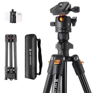 K&F Concept 64" Lightweight DSLR Tripod for Smartphones