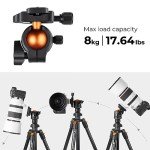 K&F Concept 64" Lightweight DSLR Tripod for Smartphones